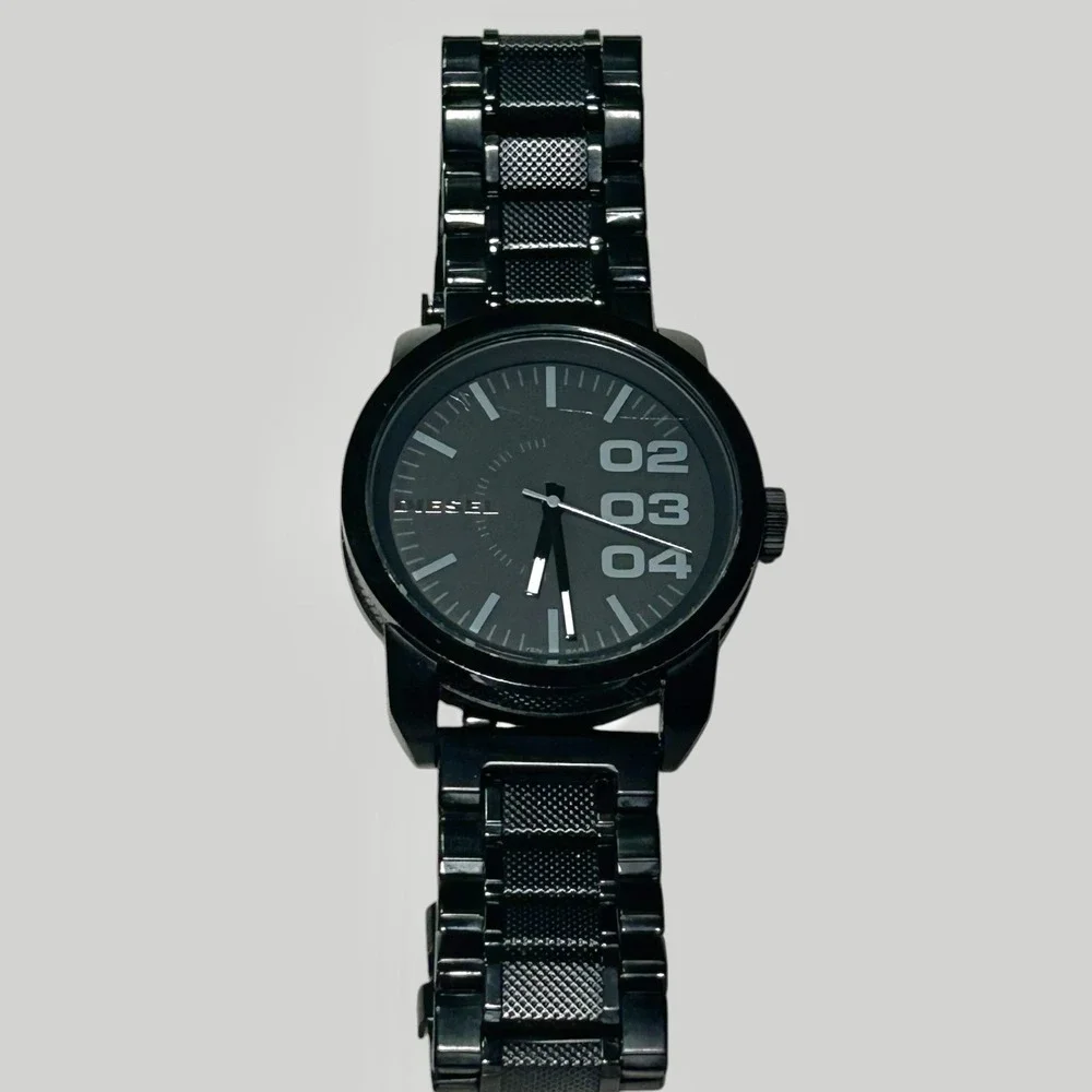 Diesel Men's Double Down Black Stainless Steel Watch DZ1371